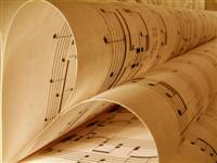 Rolled up music sheets